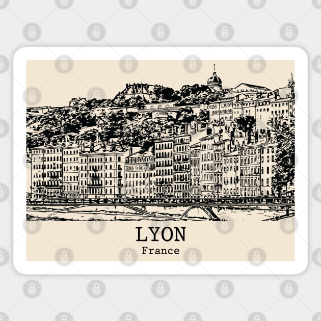 Lyon - France Magnet by Lakeric